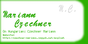 mariann czechner business card